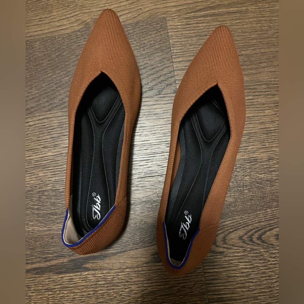 Women's Brown Knit Flats - Size EU 41